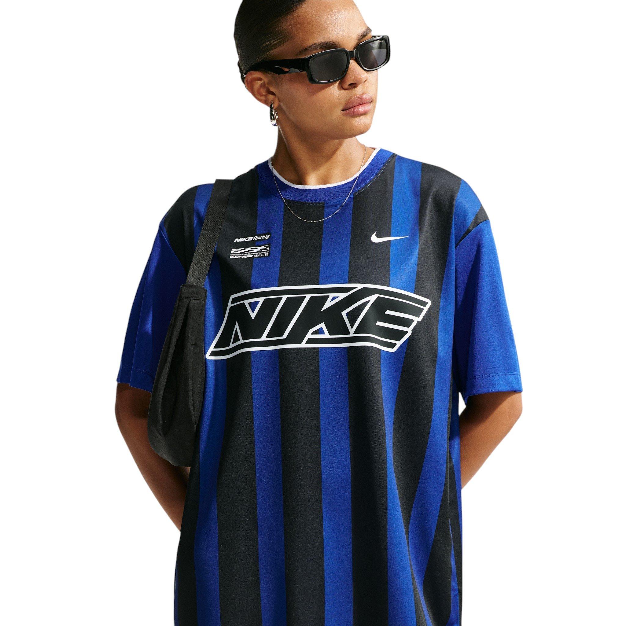 Nike Women's Sportswear Oversized Jersey Mini Dress - Royal/Black/White - ROYAL/BLACK/WHITE
